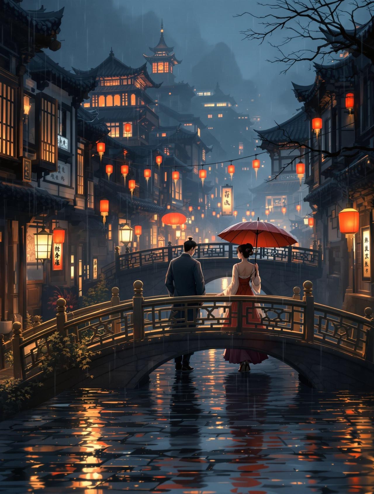 嘟嘟动漫火爆番剧 - 长安夜雨：千年长安，一场雨困住了两个人
